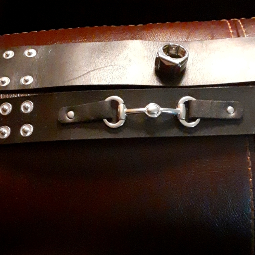 Men's wrap bracelet in black with Ring to match.